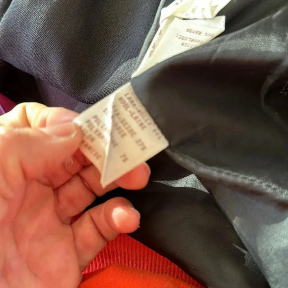 Vintage tuxedo style black dress size 42 or about a us 6 wool - Picture 14 of 16